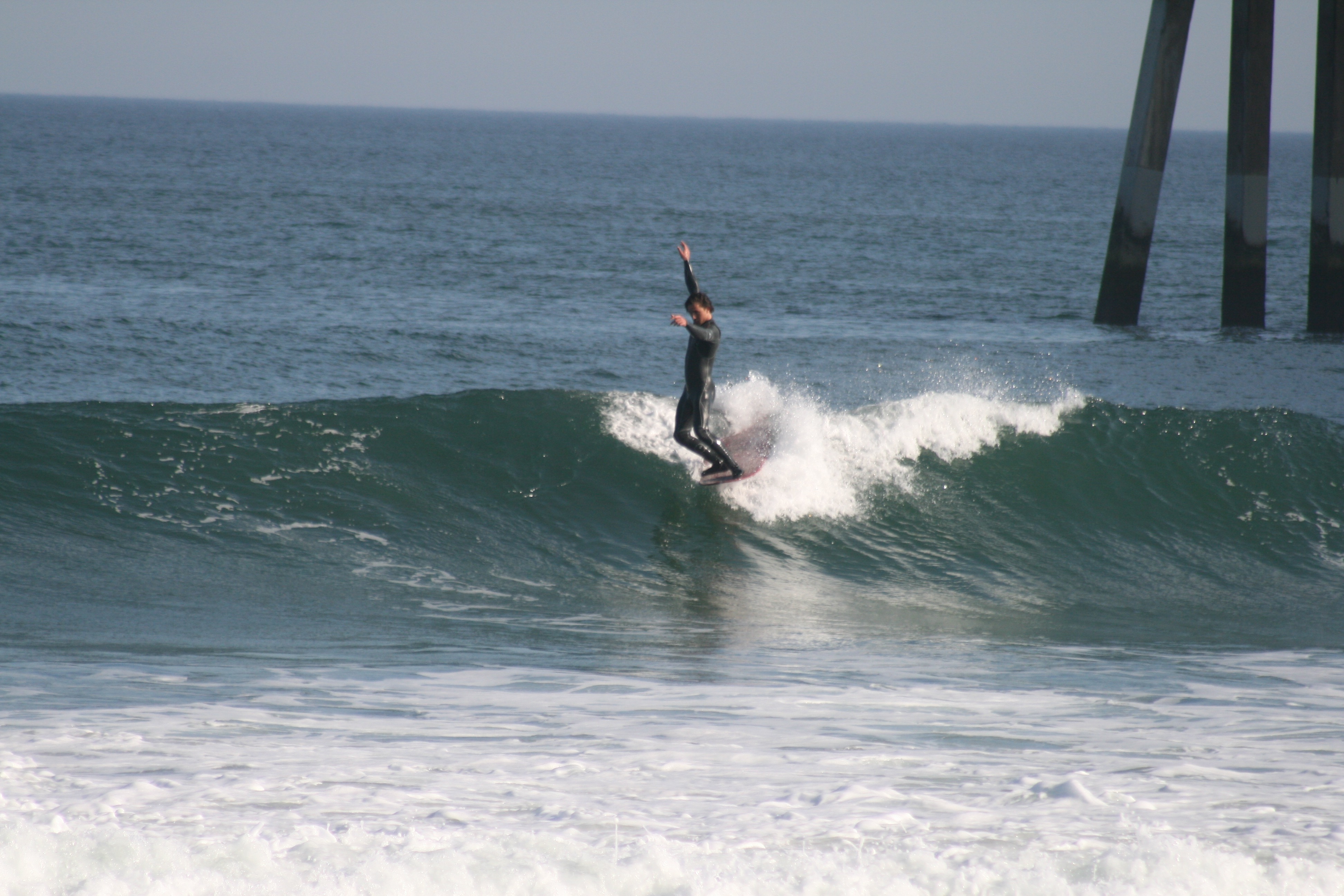 Traditional Surfing With Evan Micele Surf Adventure Evan Micele Surfing A Longboard In Virginia Beach